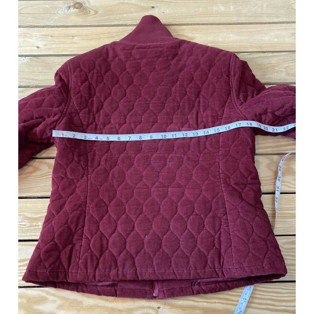 Aeros Quilted Jacket Size Small Women’s Red Full Zip - Picture 8 of 9